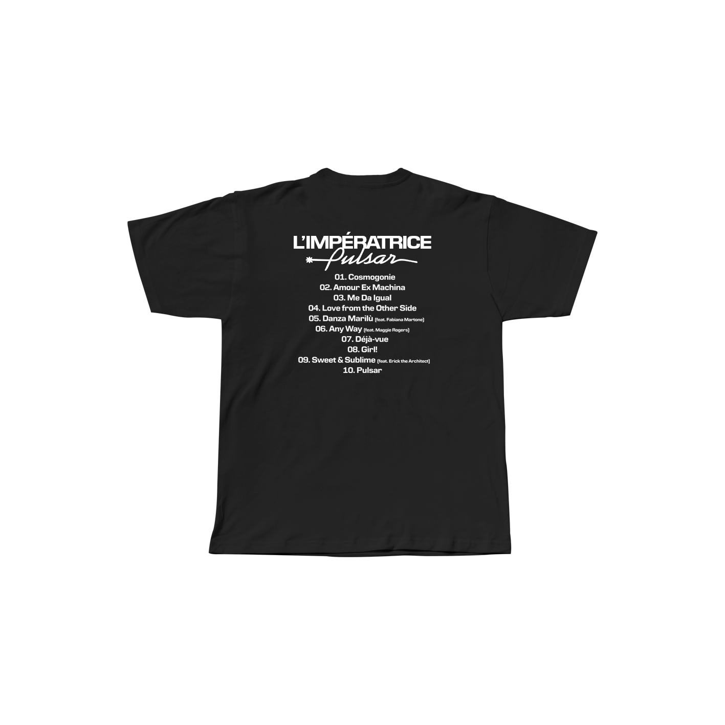 T-shirt Pulsar : Tracklist - L'Impératrice
