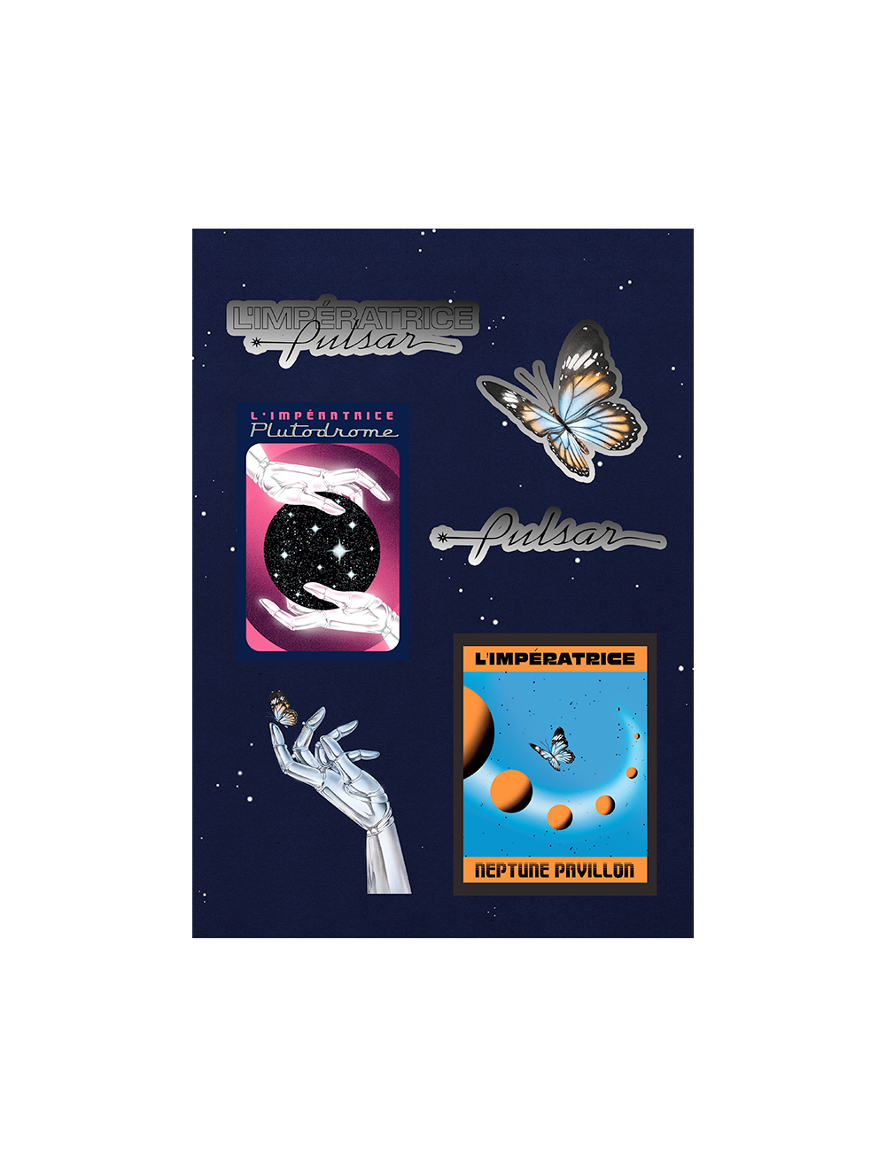 PLANCHE DE STICKERS PULSAR L'IMPERATRICE